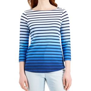 Cotton Boat-neck Top